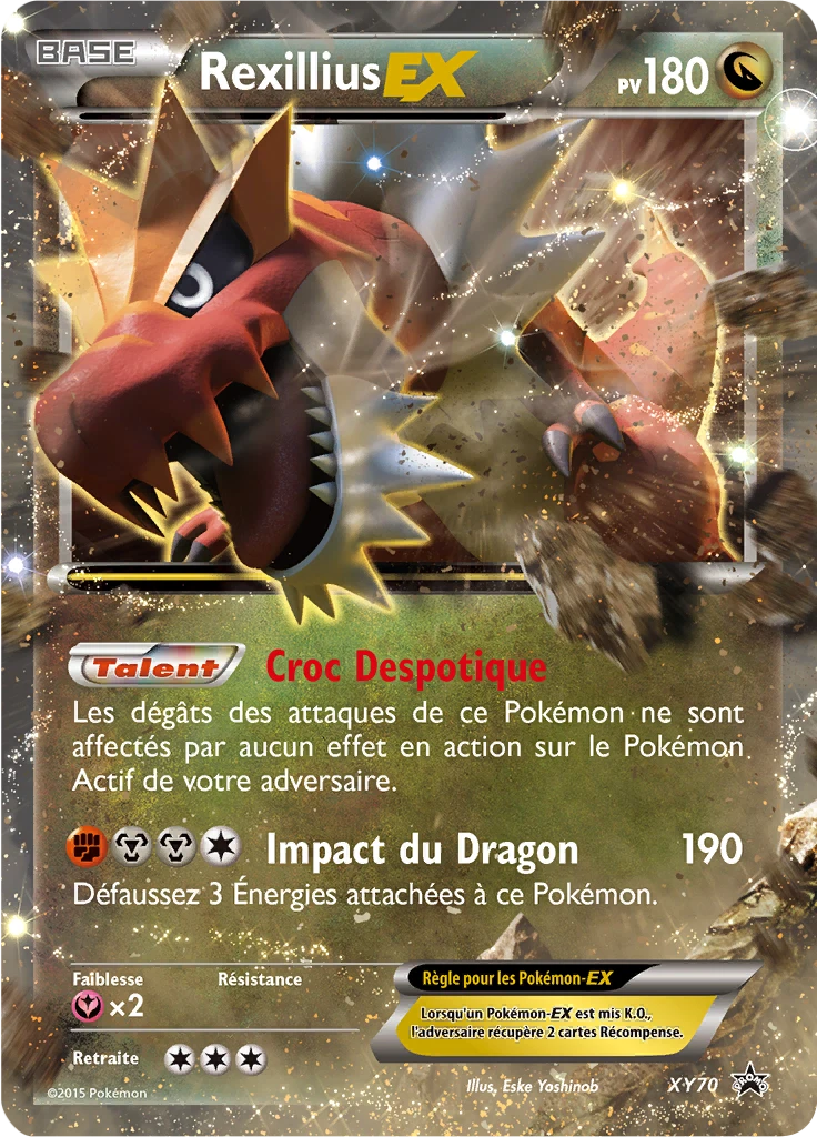 Carte Pokémon Rexillius EX de l'extension Promo XY