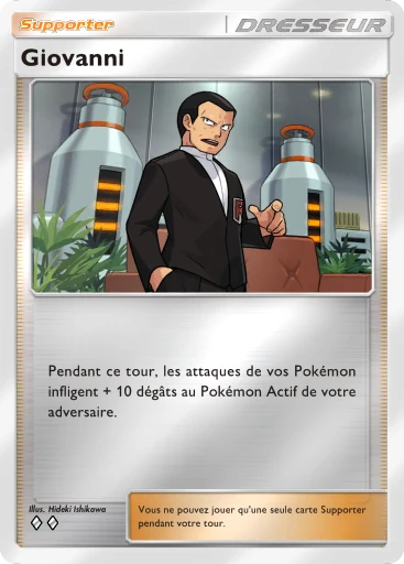 Carte Pokémon Giovanni de l'extension Booster de Luxe ex