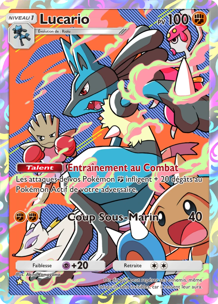 Carte Pokémon Lucario de l'extension Choc Spatio-Temporel