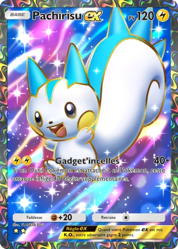 Carte Pokémon Pachirisu-ex de l'extension Choc Spatio-Temporel