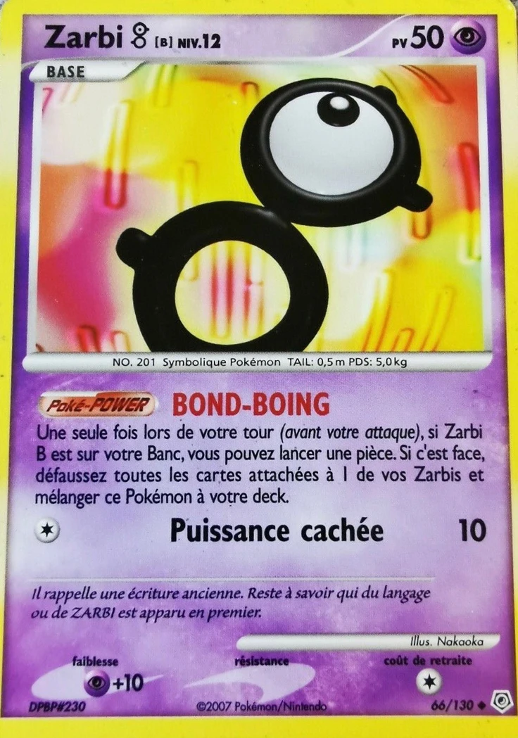 Carte Pokémon Zarbi B de l'extension Diamant & Perle