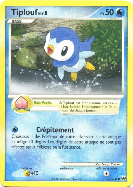 Carte Pokémon Tiplouf de l'extension Aube Majestueuse