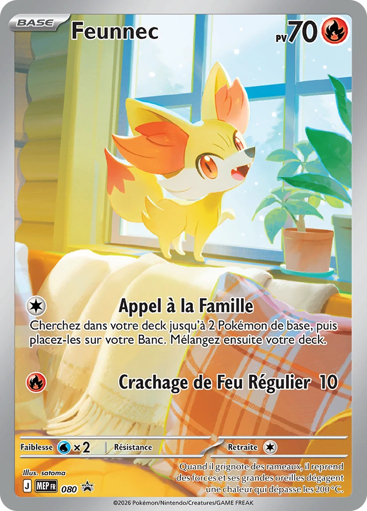 Carte Pokémon Feunnec de l'extension MEP Black Star Promos