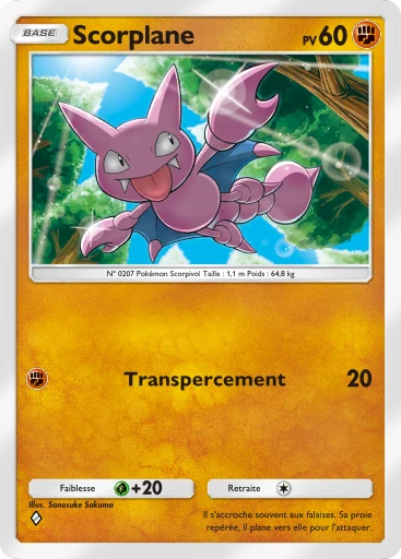 Carte Pokémon Scorplane de l'extension Choc Spatio-Temporel