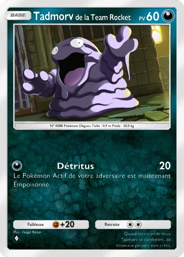 Carte Pokémon Tadmorv de la Team Rocket de l'extension L'Ambition de la Team Rocket