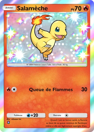 Carte Pokémon Salamèche de l'extension Méga-Rayonnement
