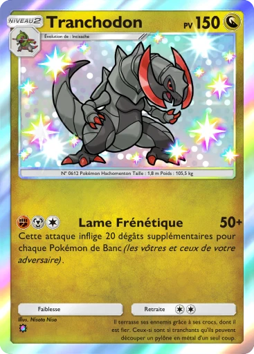 Carte Pokémon Tranchodon de l'extension Méga-Rayonnement