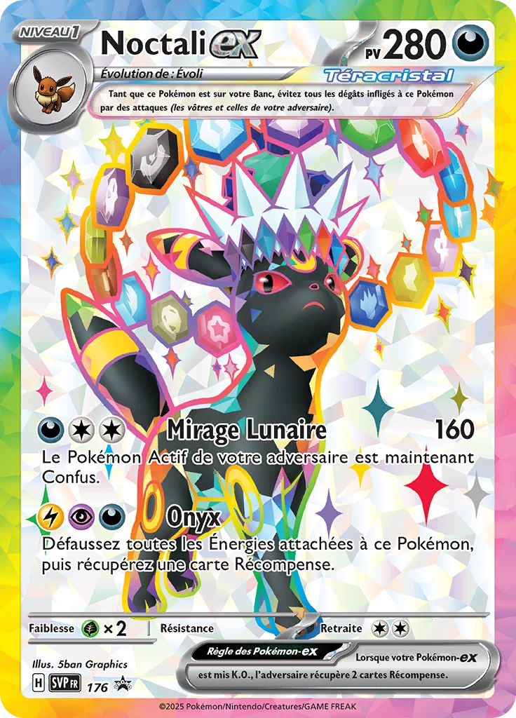 Carte Pokémon Noctali-ex de l'extension SVP Black Star Promos