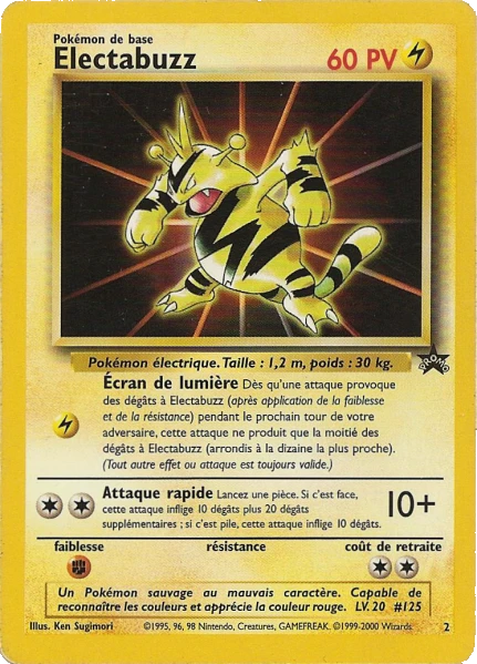 Carte Pokémon Élektek de l'extension Wizards Black Star Promos