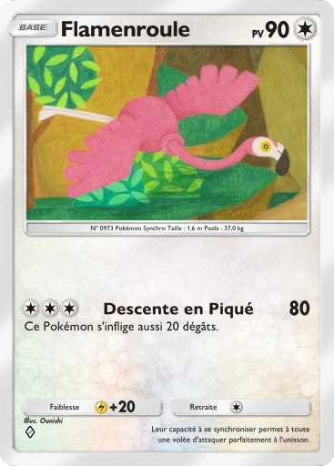 Carte Pokémon Flamenroule de l'extension Propulsion Paradoxe