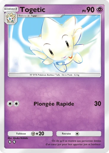 Carte Pokémon Togetic de l'extension Sagesse entre Ciel et Mer