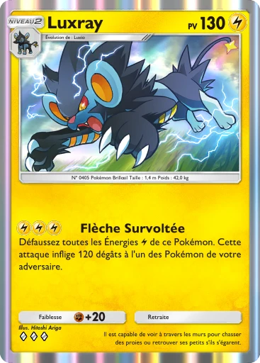 Carte Pokémon Luxray de l'extension Choc Spatio-Temporel