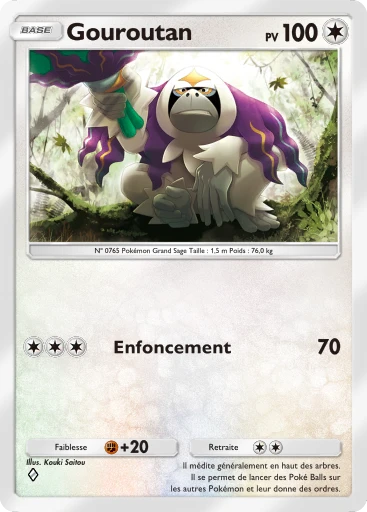Carte Pokémon Gouroutan de l'extension Crise Interdimensionnelle