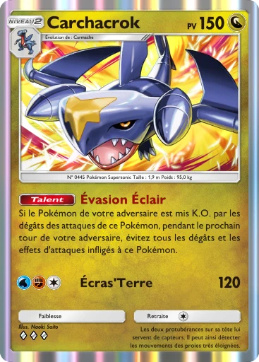 Carte Pokémon Carchacrok de l'extension L'Ambition de la Team Rocket