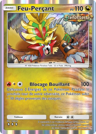 Carte Pokémon Feu-Perçant de l'extension Propulsion Paradoxe