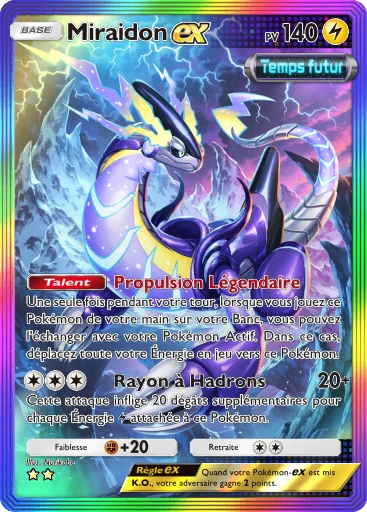 Carte Pokémon Miraidon-ex de l'extension Propulsion Paradoxe