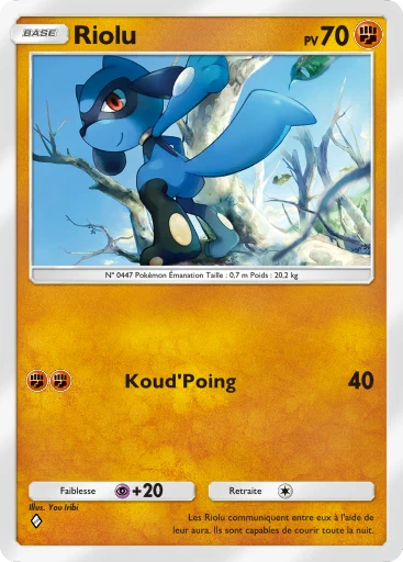 Carte Pokémon Riolu de l'extension Booster de Luxe ex