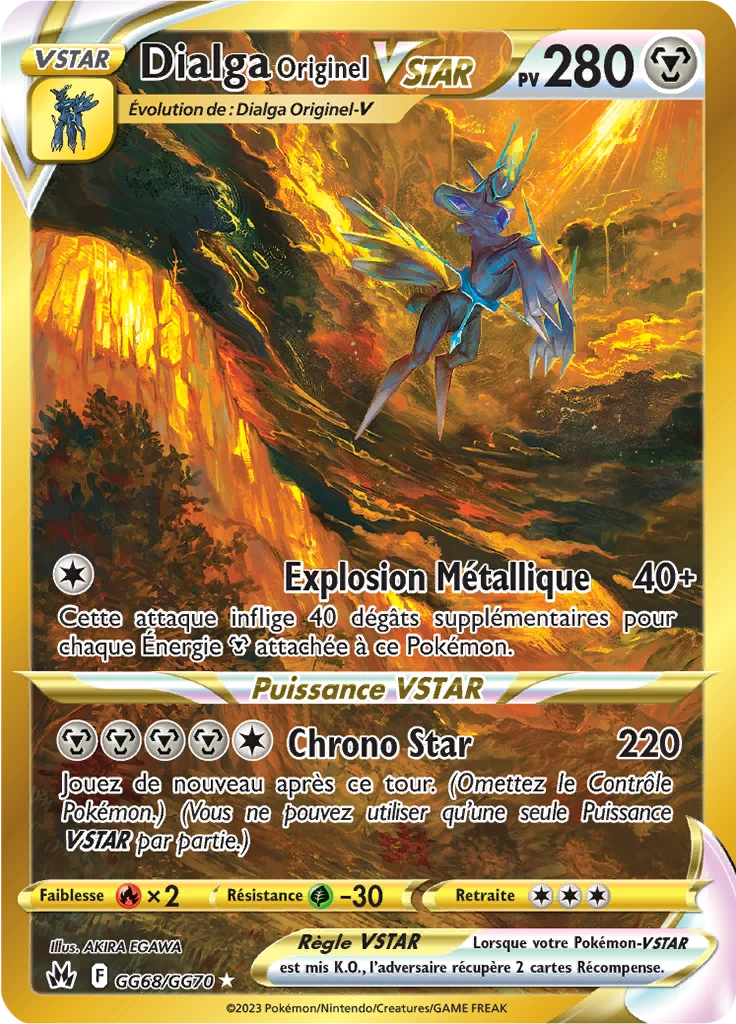 Carte Pokémon Dialga Originel VSTAR de l'extension Zénith Suprême