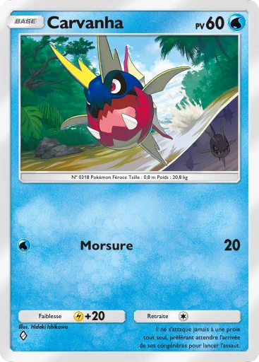 Carte Pokémon Carvanha de l'extension Crise Interdimensionnelle