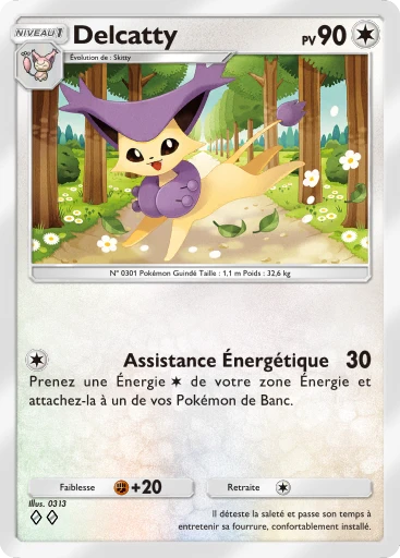 Carte Pokémon Delcatty de l'extension Gardiens Astraux