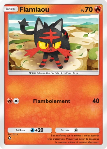 Carte Pokémon Flamiaou de l'extension La Clairière d'Évoli