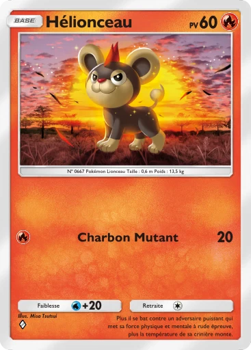 Carte Pokémon Hélionceau de l'extension Méga-Ascension
