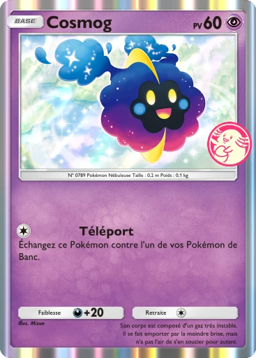 Carte Pokémon Cosmog de l'extension Promo-A