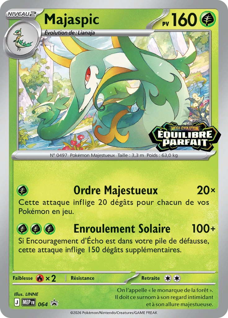 Carte Pokémon Majaspic de l'extension MEP Black Star Promos
