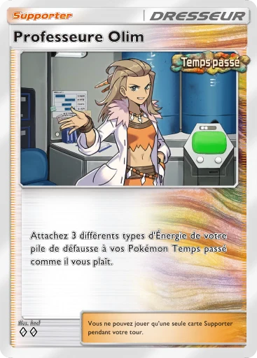 Carte Pokémon Professeure Olim de l'extension Propulsion Paradoxe
