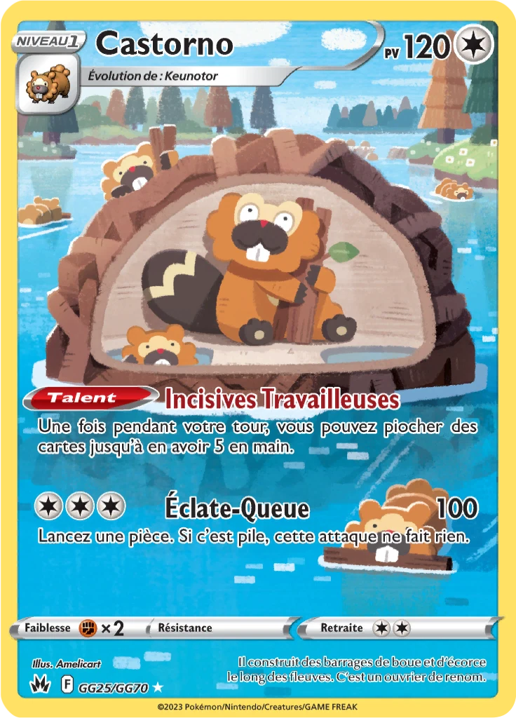 Carte Pokémon Castorno de l'extension Zénith Suprême