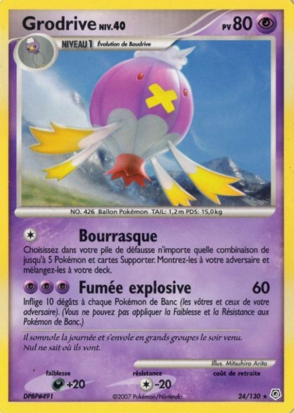 Carte Pokémon Grodrive de l'extension Diamant & Perle
