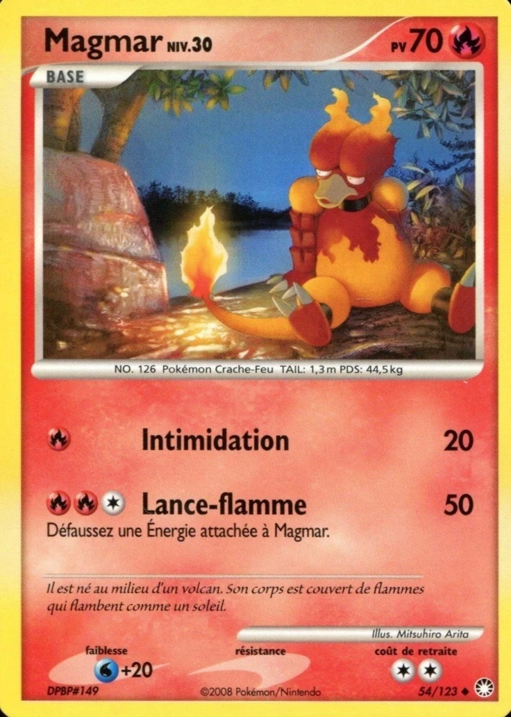 Carte Pokémon Magmar de l'extension Trésors Mystérieux