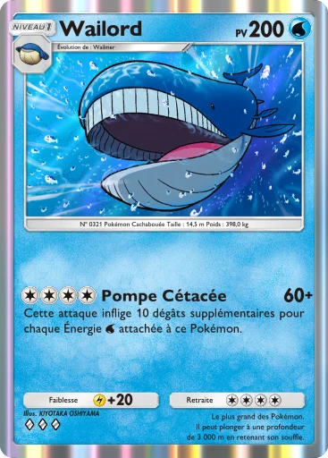Carte Pokémon Wailord de l'extension Méga-Ascension
