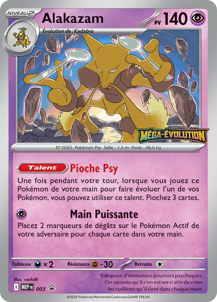 Carte Pokémon Alakazam de l'extension MEP Black Star Promos