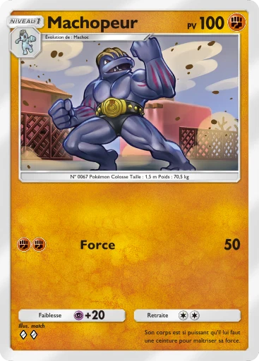 Carte Pokémon Machopeur de l'extension Puissance Génétique