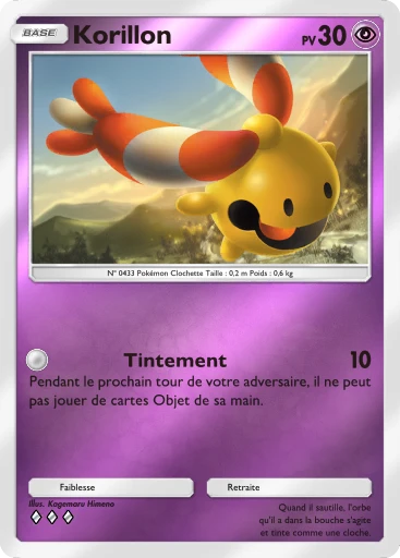 Carte Pokémon Korillon de l'extension Booster de Luxe Méga