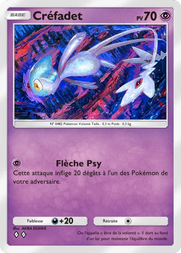 Carte Pokémon Créfadet de l'extension Choc Spatio-Temporel