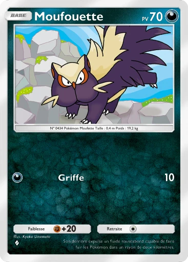 Carte Pokémon Moufouette de l'extension Choc Spatio-Temporel