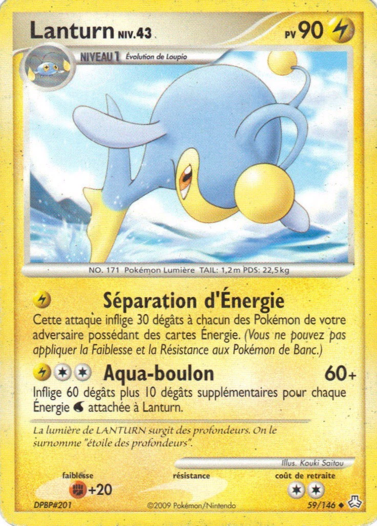 Carte Pokémon Lanturn de l'extension Éveil des Légendes