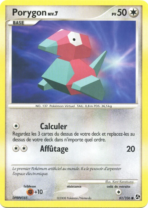 Carte Pokémon Porygon de l'extension Duels au Sommets