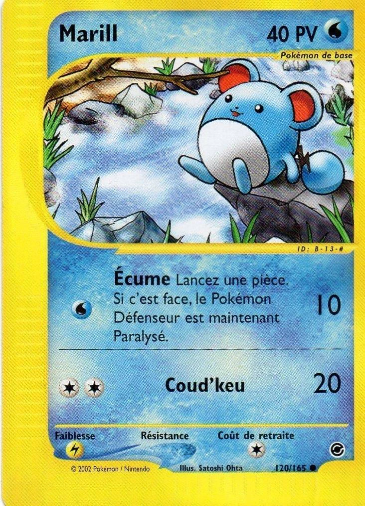 Carte Pokémon Marill de l'extension Expedition