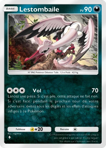 Carte Pokémon Lestombaile de l'extension Merveilles de Paldea
