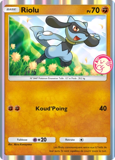 Carte Pokémon Riolu de l'extension Promo-A