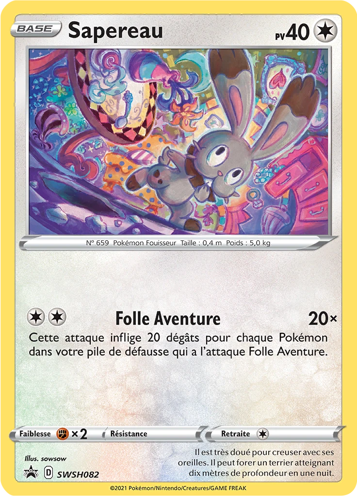 Carte Pokémon Sapereau de l'extension Promo SWSH
