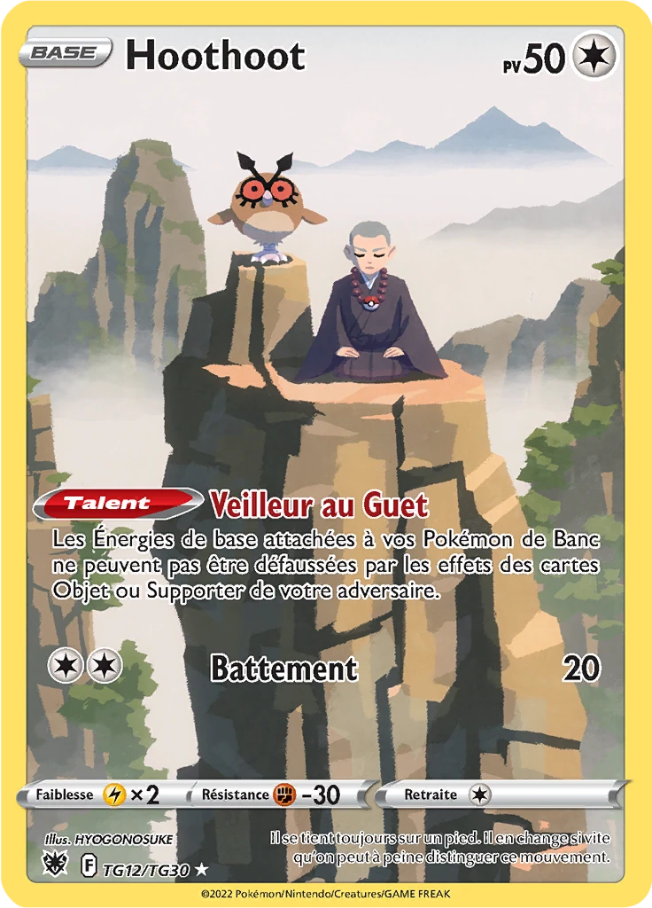 Carte Pokémon Hoothoot de l'extension Astres Radieux