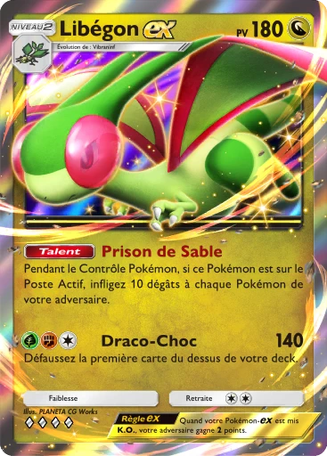 Carte Pokémon Libégon-ex de l'extension Booster de Luxe Méga