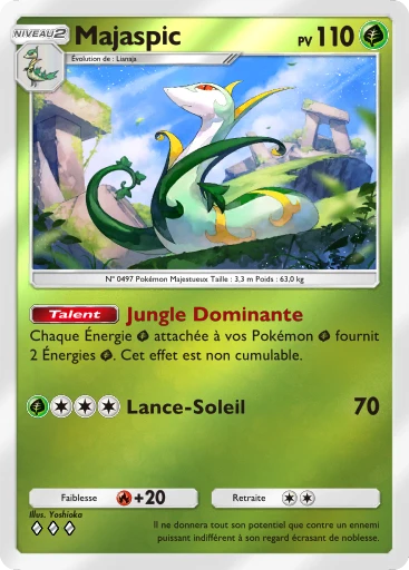 Carte Pokémon Majaspic de l'extension Booster de Luxe ex