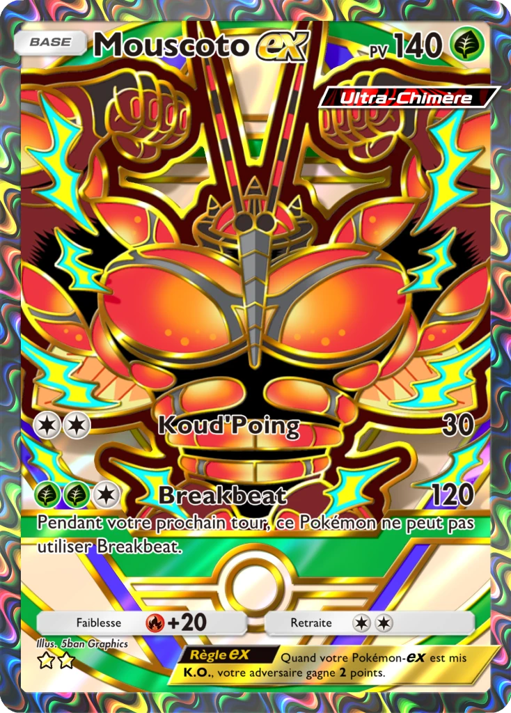 Carte Pokémon Mouscoto-ex de l'extension Booster de Luxe ex