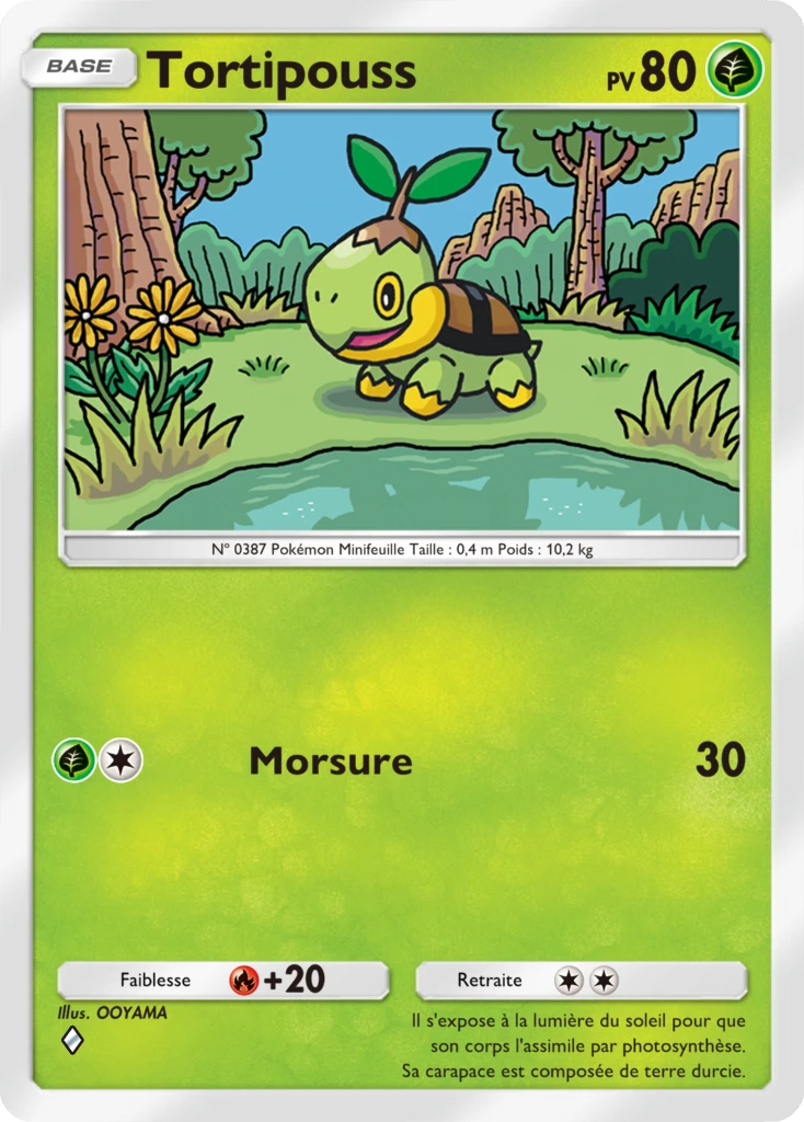 Carte Pokémon Tortipouss de l'extension Choc Spatio-Temporel