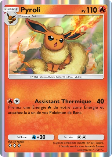 Carte Pokémon Pyroli de l'extension Booster de Luxe ex